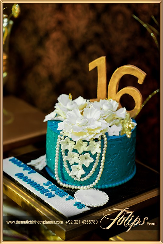 Gold Royal Blue Sweet 16 Themed party ideas in Pakistan 31