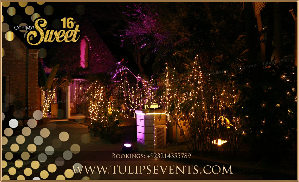 Gold Sweet 16 Party Decor Best Birthday Party Planner In Lahore